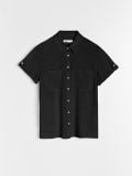 Viskoosist särk - must - SINSAY - small4