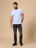 Μπλούζα basic - μπλε παλ - SINSAY - small4