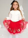Suknja od tila - crvena - SINSAY - small1