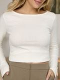 Bluza z dolgimi rokavi - krema - SINSAY - small1