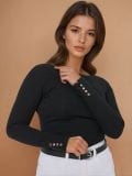 Bluza s dugim rukavima - crno - SINSAY - small1