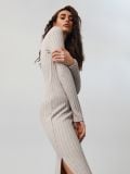 Sukienka maxi dzianianowa - kremowy - SINSAY - small3