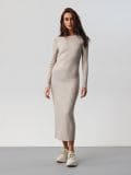 Sukienka maxi dzianianowa - kremowy - SINSAY - small4