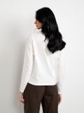 Majica z dolgimi rokavi - krema - SINSAY - small2