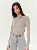 Bluza dugih rukava - bež - SINSAY - small6