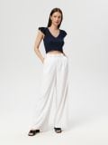 Bluza s naborima - mornarsko plava - SINSAY - small2