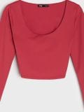 Majica dugih rukava - maroon - SINSAY - small7