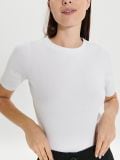 LADIES` T-SHIRT - bela - SINSAY - small7