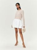 Bluza sa strukturnom teksturom - krem - SINSAY - small2