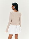 Bluza sa strukturnom teksturom - krem - SINSAY - small3