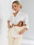 Torba sa dugim kaišem - nude - SINSAY - small1