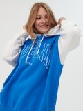 Oversized sweatshirt with slogan - blue - SINSAY - small1
