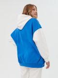 Oversized sweatshirt with slogan - blue - SINSAY - small3