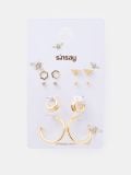 Сережки, 6 пар - золотий - SINSAY - small1
