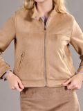 Kunstseemisnahast biker-jakk - beež - SINSAY - small1