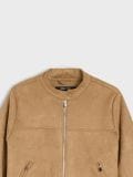 Kunstseemisnahast biker-jakk - beež - SINSAY - small15