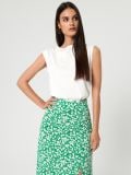 Spódnica midi w kwiaty - zielony - SINSAY - small2