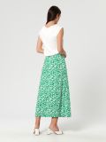 Spódnica midi w kwiaty - zielony - SINSAY - small3