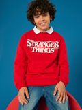 Mikina s kapucí Stranger Things - červená - SINSAY - small1