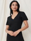Sukienka maxi z lnem - czarny - SINSAY - small2