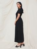 Sukienka maxi z lnem - czarny - SINSAY - small6