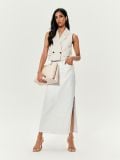 Farmerka midi suknja - krem - SINSAY - small2