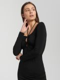 Sukienka midi z rozcięciem - czarny - SINSAY - small10