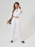 Püksid wide leg - kreemvalge - SINSAY - small1