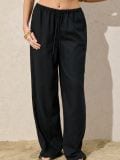 Püksid wide leg - must - SINSAY - small1