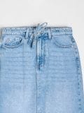 Jeans midi suknja s kaišem - plava - SINSAY - small10