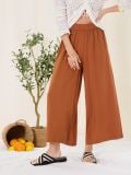 Παντελόνι culotte από βισκόζη - κεχριμπαρενιο - SINSAY - small4