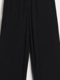 Viskozne široke pantalone - crno - SINSAY - small9