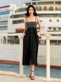Gombos midi ruha - fekete - SINSAY - small1