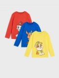 Set de 3 tricouri cu PAW Patrol și mânecă lungă - roșu - SINSAY - small1
