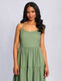 Mini obleka - temno zelena - SINSAY - small6