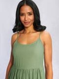 Mini obleka - temno zelena - SINSAY - small5