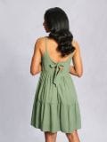 Mini obleka - temno zelena - SINSAY - small3