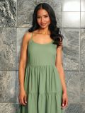 Mini obleka - temno zelena - SINSAY - small1