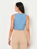 Kamizelka jeansowa - niebieski - SINSAY - small11