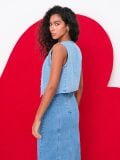 Kamizelka jeansowa - niebieski - SINSAY - small15