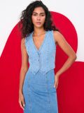 Kamizelka jeansowa - niebieski - SINSAY - small16