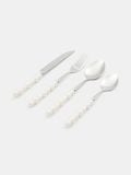 Komplet jedilnega pribora 4 pack - bela - SINSAY - small3