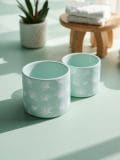 Plant pot 2 pack - mint green - SINSAY - small1