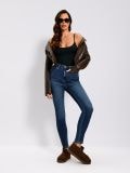 Super skinny jeans z visokim pasom - mornarica - SINSAY - small4