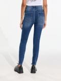 Super skinny jeans z visokim pasom - mornarica - SINSAY - small8