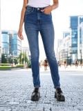 Super skinny jeans z visokim pasom - mornarica - SINSAY - small7