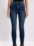 Super skinny jeans z visokim pasom - mornarica - SINSAY - small1