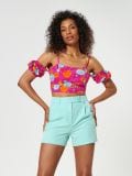 Crop top με λεπτές τιράντες - χρωμα της ορχιδεας - SINSAY - small1