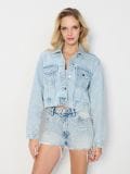 Jeansjacke Oversized - Blau - SINSAY - small4