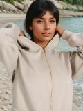 Hanorac cu glugă și fermoar soft touch - nude - SINSAY - small5